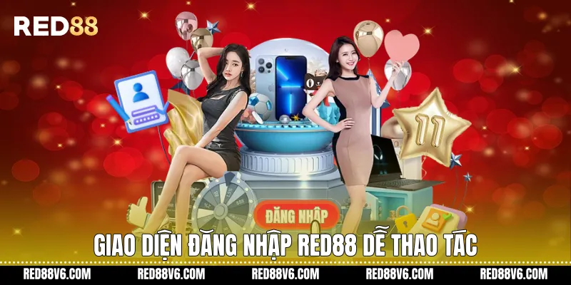 Giao diện Đăng nhập RED88 dễ thao tác